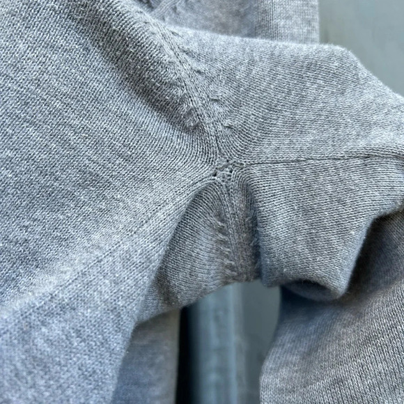 Okaidi Grey Cotton Elbow Patch Cardigan Sweater, size 14 - Picture 4 of 12